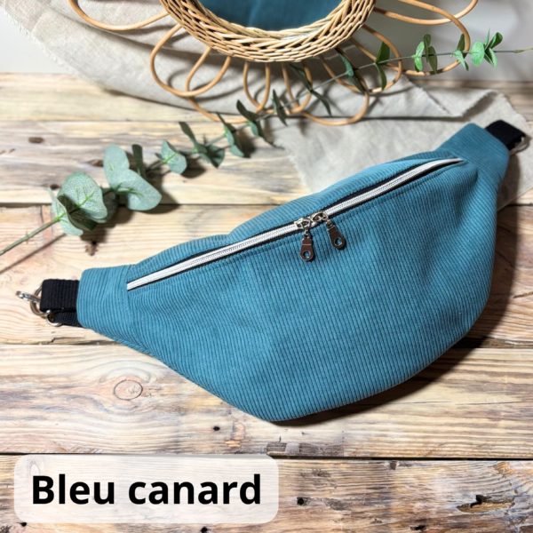 Sac banane bleu canard