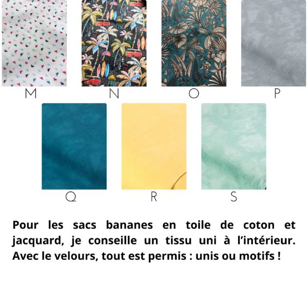 Sac banane intérieur coton