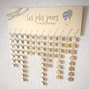 Calendrier anniversaire bois