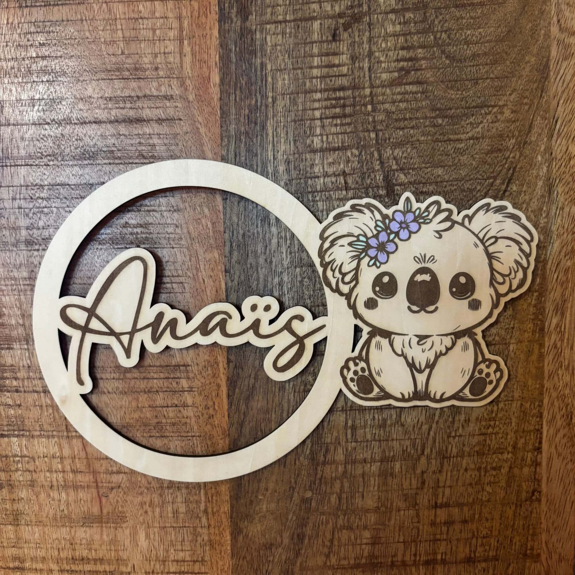 Plaque de porte Koala